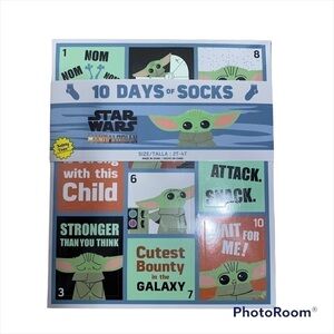 Star Wars 10 Days of Socks 2T-4T NWT Christmas Present Kids Toddler Disney